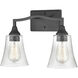 Caily 2 Light 15.75 inch Matte Black Vanity Light Wall Light